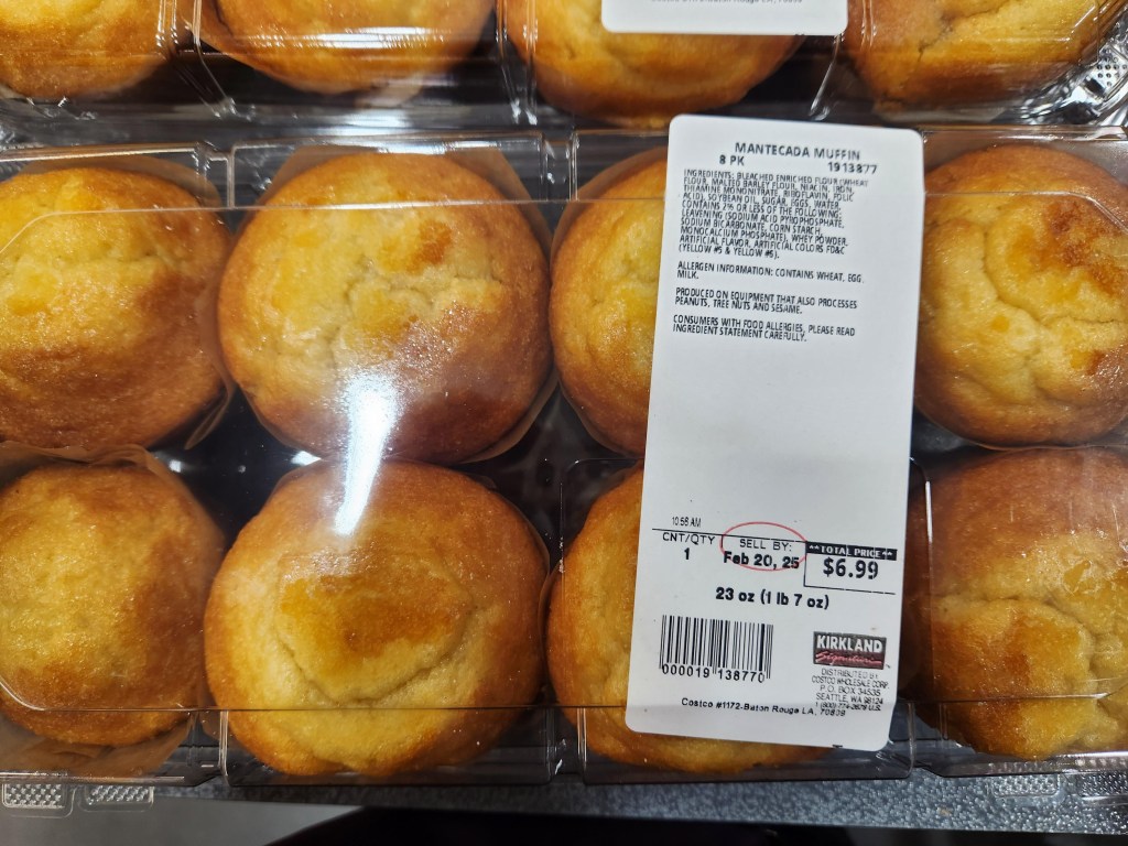 A package of muffins mantecades in Costco, Baton Rouge, LA