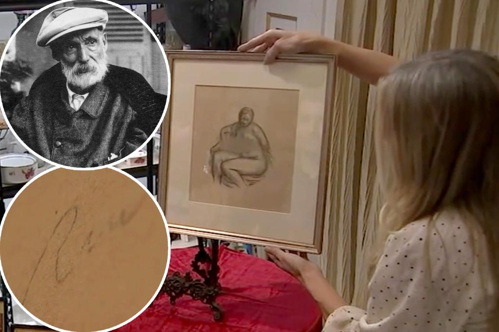 Drawing $ 12 purchased on Antique Store can be a renoir - and worth $ 1 million