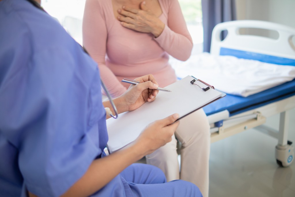 Woman in the doctor's office