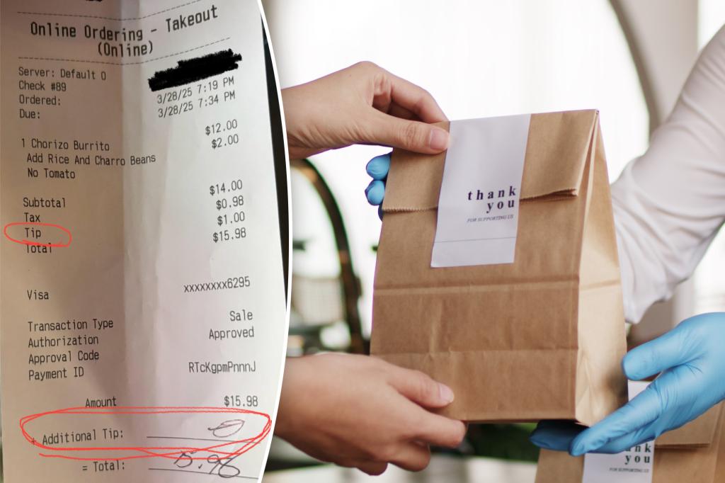 Diner Slams Restaurant for Added Tip Plus Bankruptcy