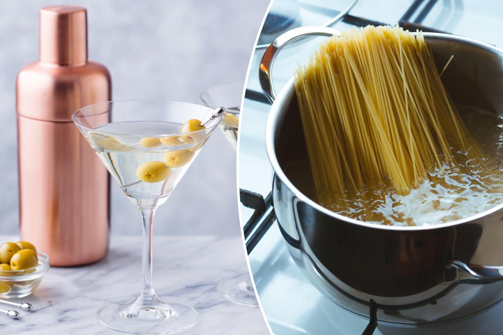 Dirty martini pasta in the high restaurant goes viral